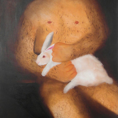 Man with a rabbit