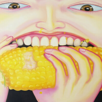 eating corn